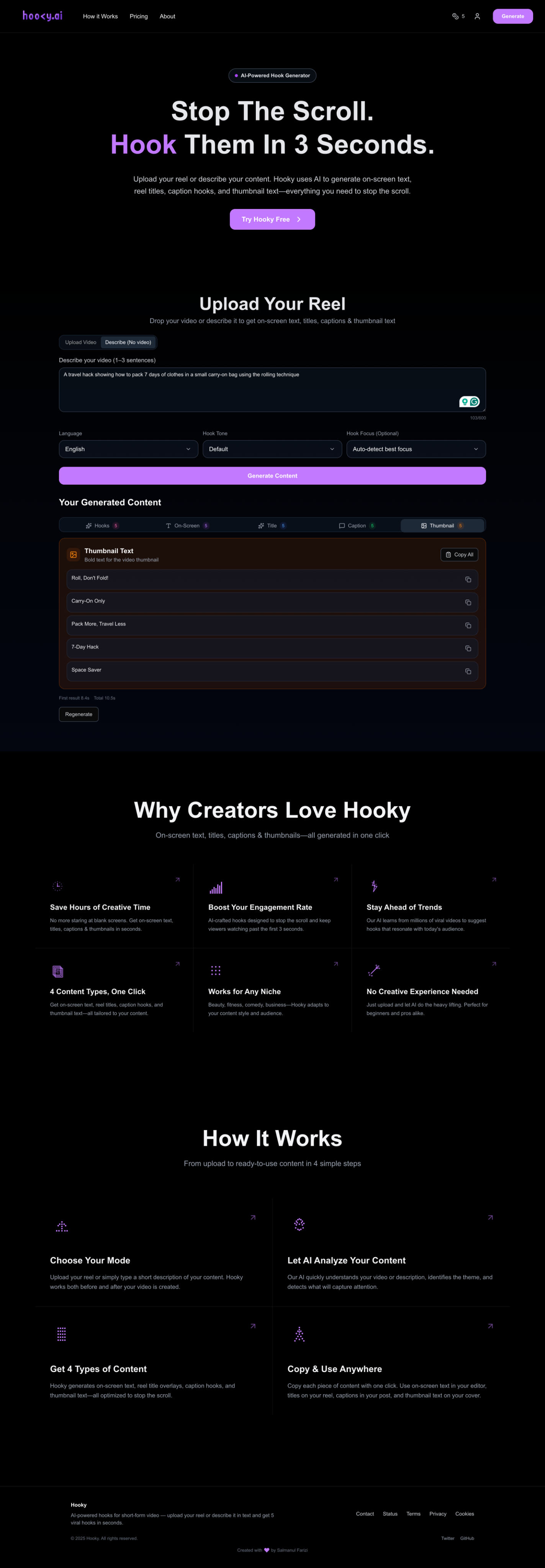 Hooky - Main product screenshot demonstrating key features and user interface