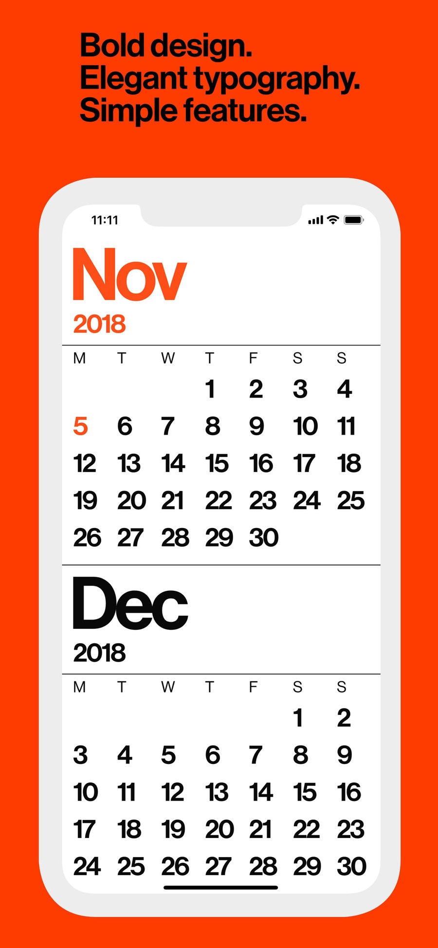 Minimal Calendar: Minimal Cal gallery image