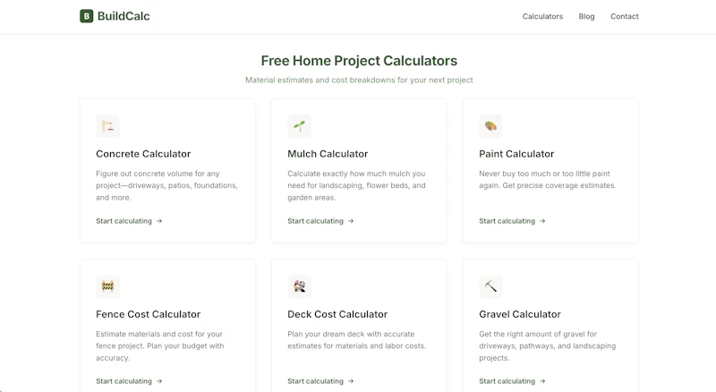 BuildCalc screenshot 1