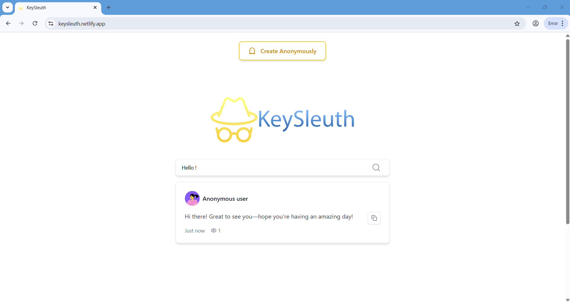 Keysleuth - Создать и найти контент, используя ключ медиа 1