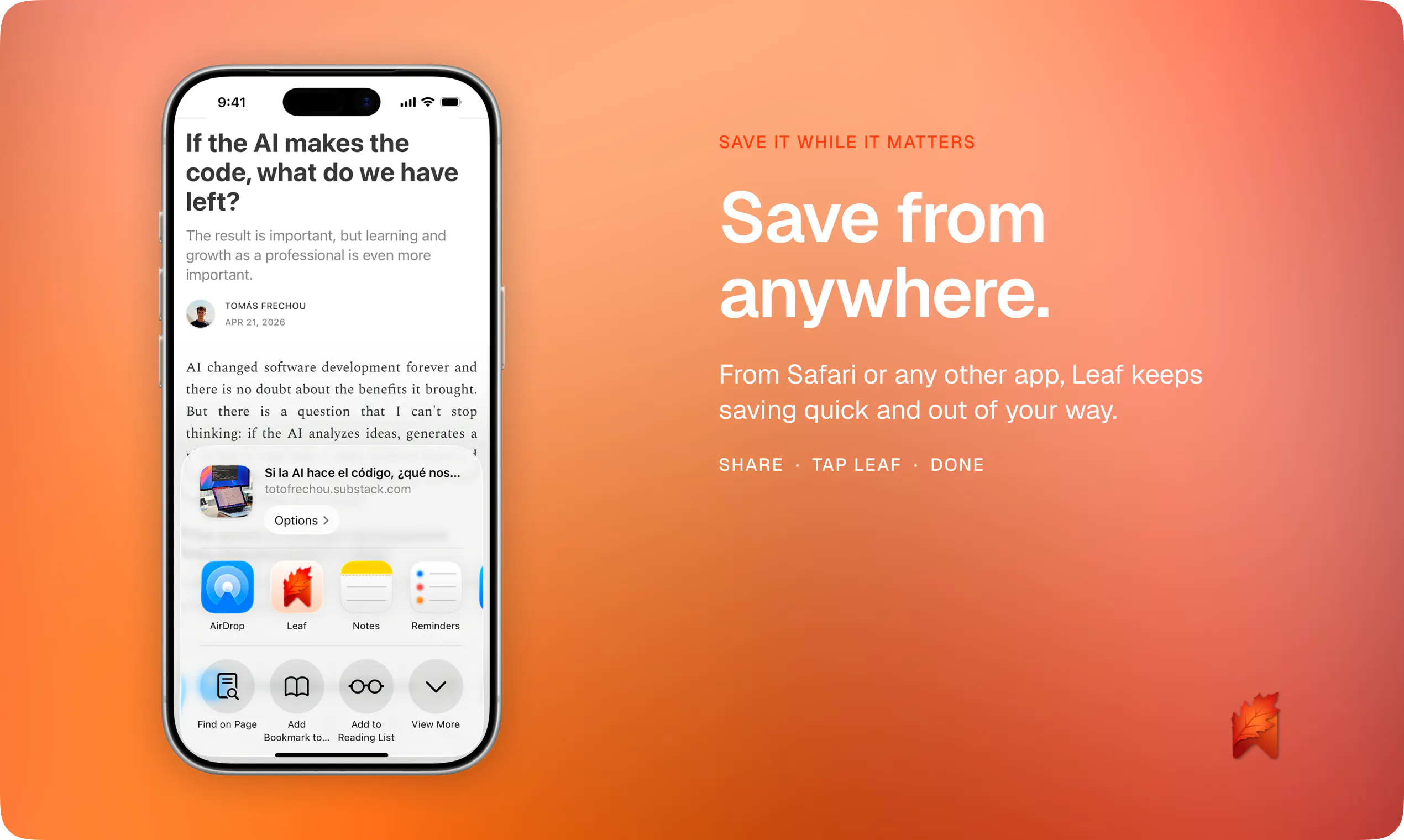 Leaf Bookmarks gallery image