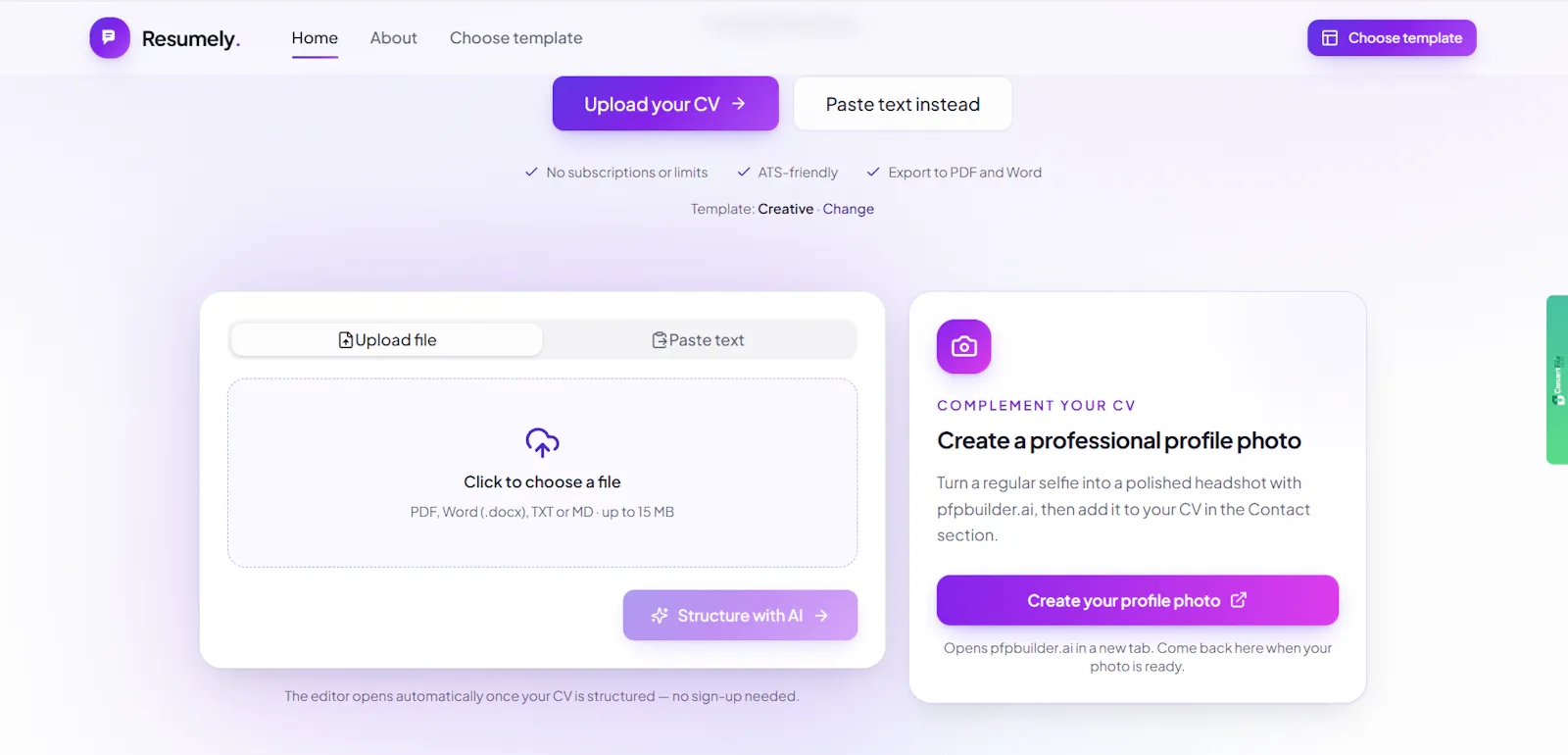 CV Builder screenshot 2