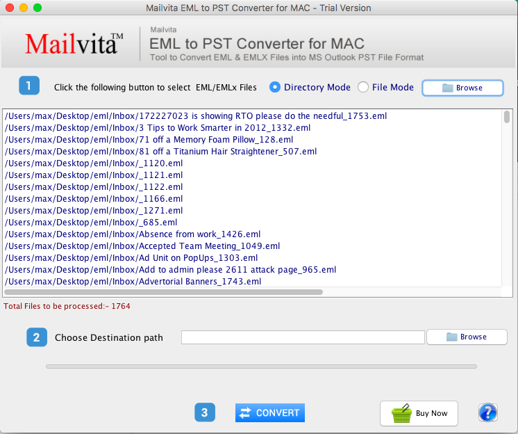 Media MailVita EML ke PST Converter untuk Mac 3