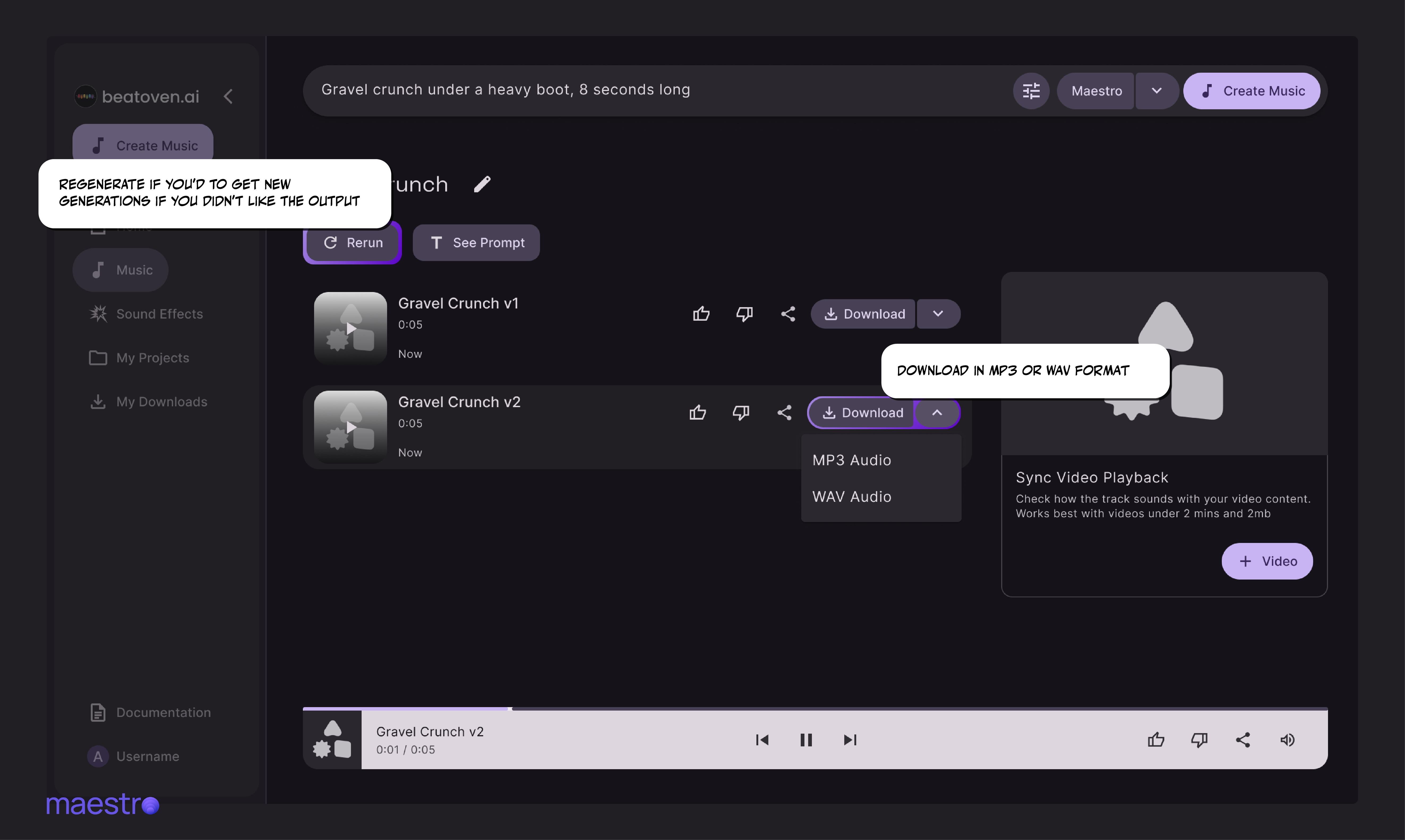 maestro SFX by beatoven.ai gallery image