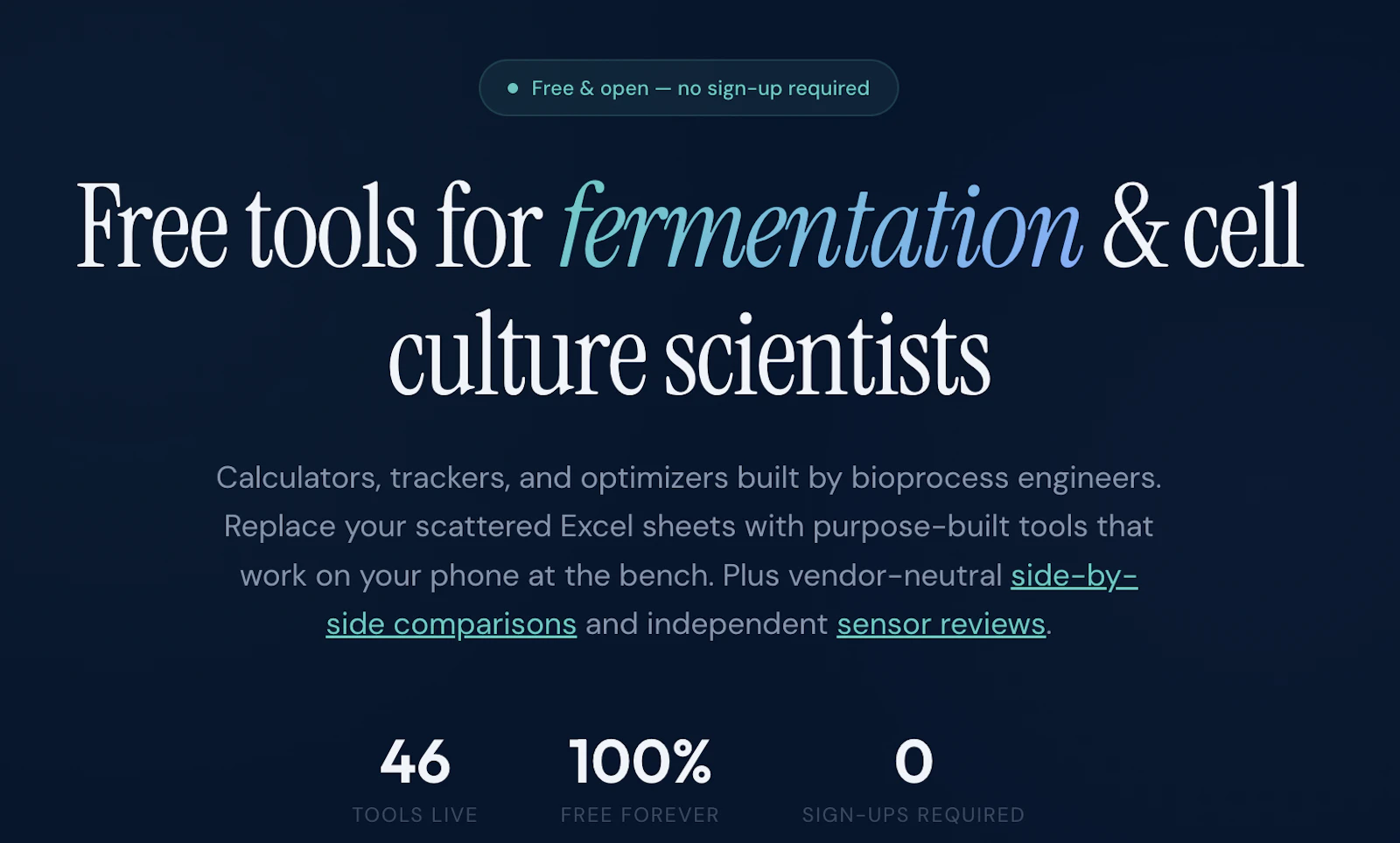 Free Bioprocess & Cell Culture Tools screenshot 1
