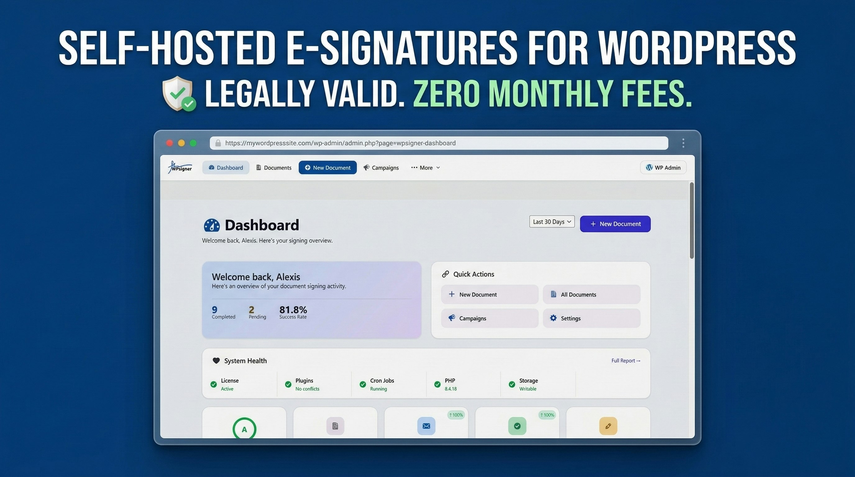 WPsigner - Main product screenshot demonstrating key features and user interface
