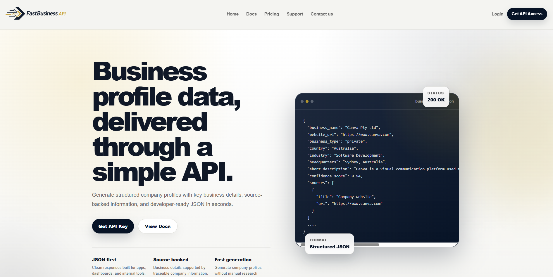 FastBusiness API gallery image