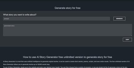AI Story Generator free unlimited gallery image