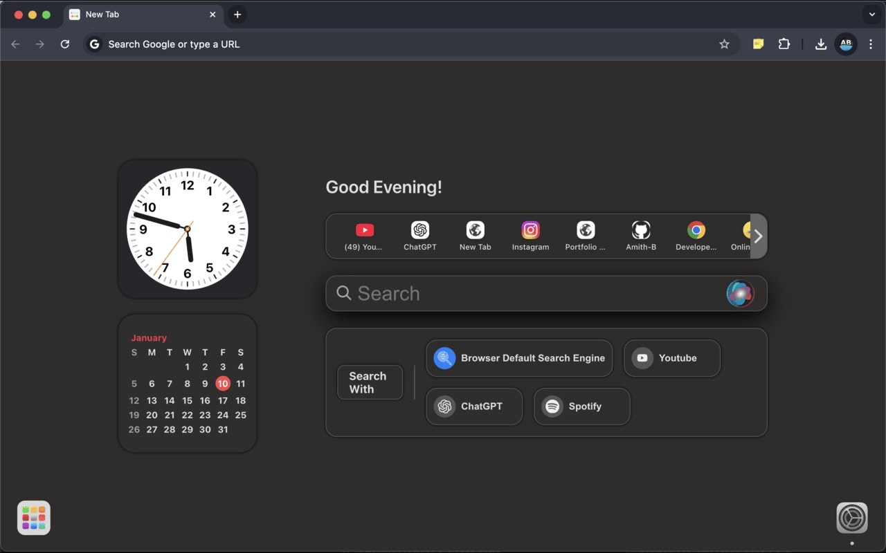 وسائط علامة التبويب MAC الجديدة - تمديد تجربة علامة التبويب الجديدة المستوحاة من MacOS 3