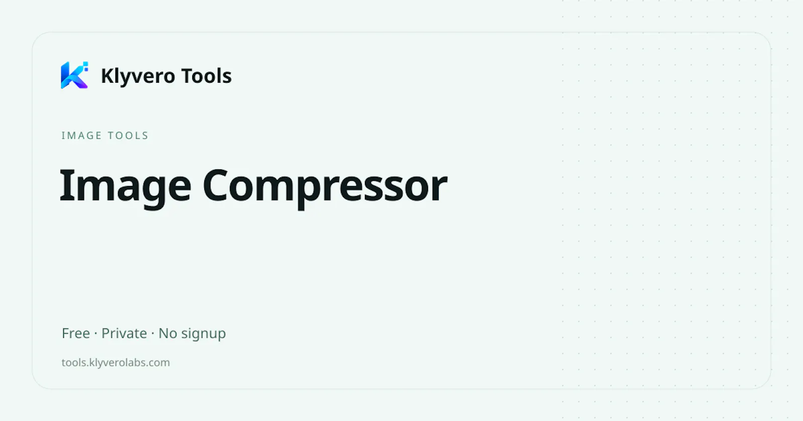 Klyvero Image Compressor screenshot 1