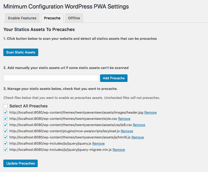 MCW PWA WordPress Plugin gallery image