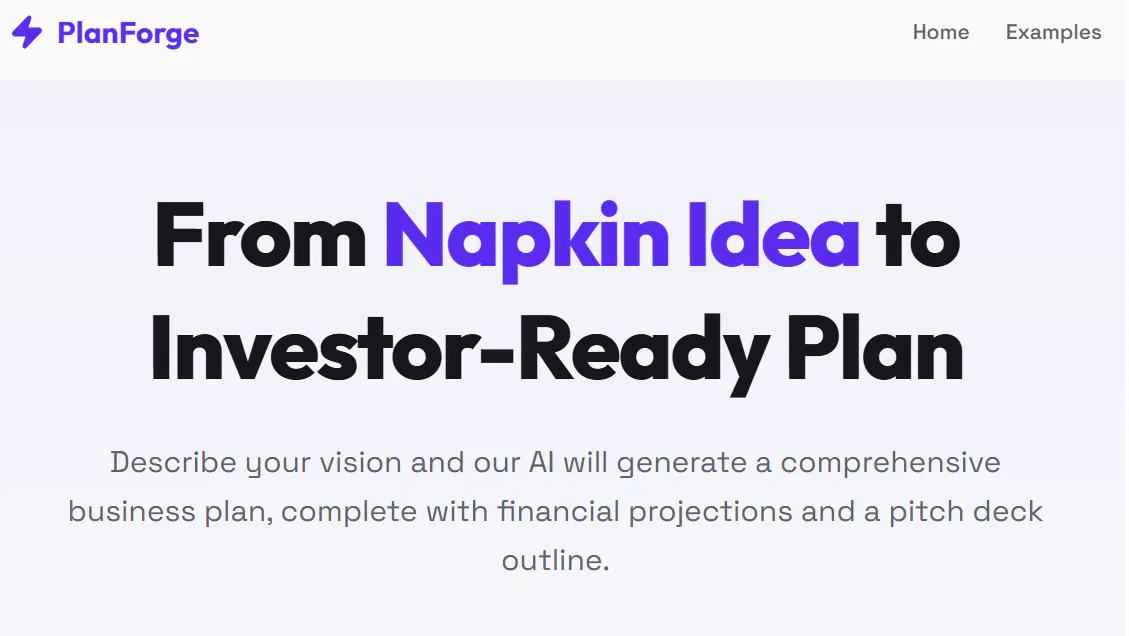 Buisness Plan generator
