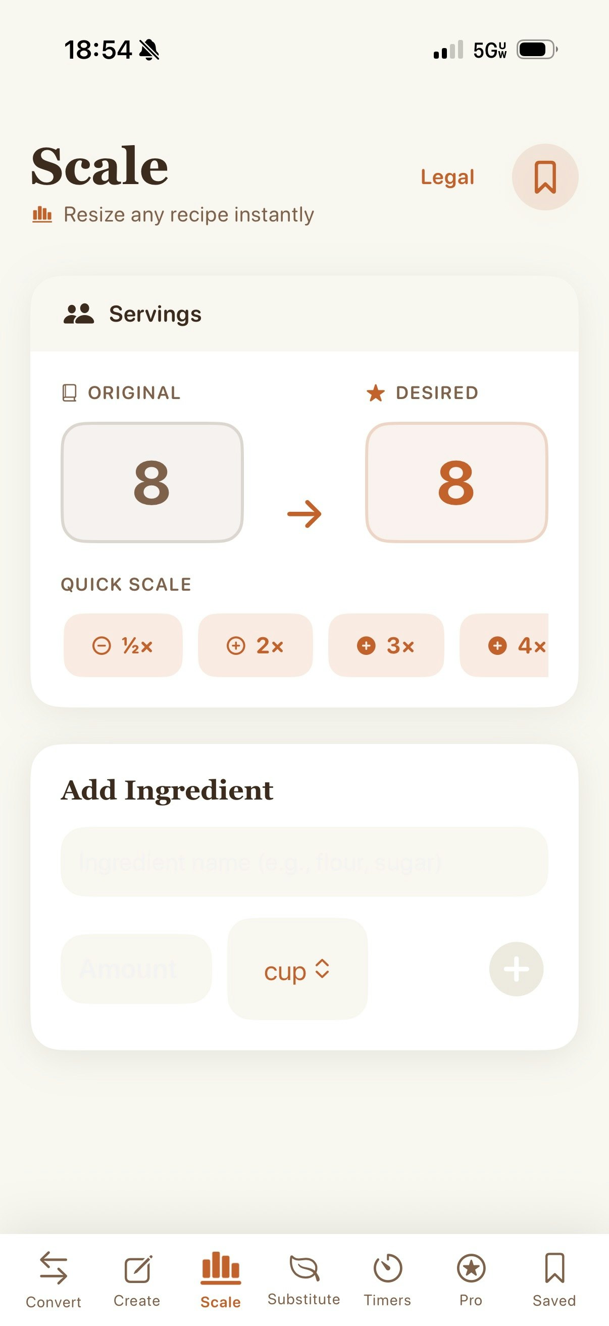 Tare: Ingredient Converter gallery image
