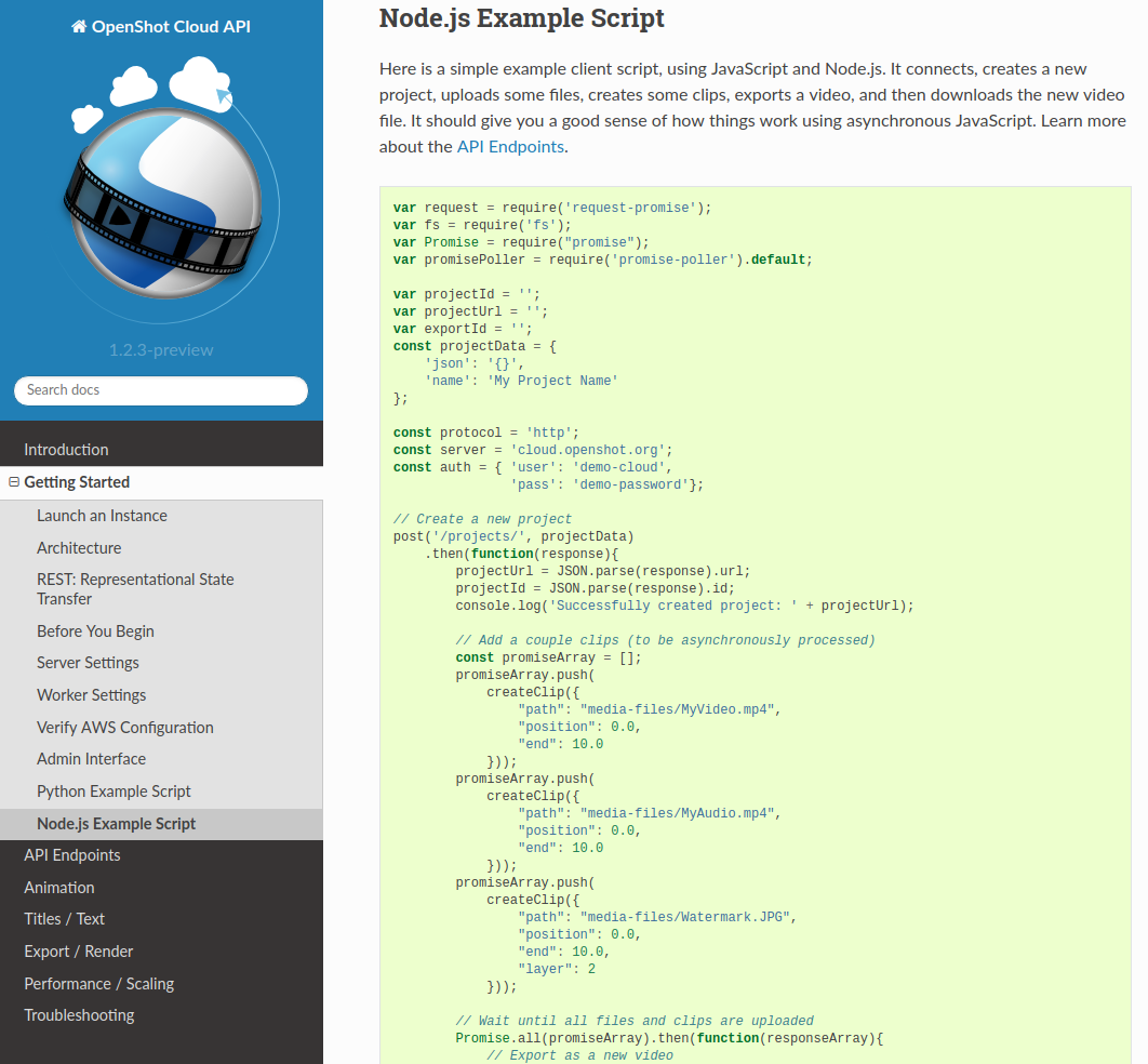 OpenShot Video Cloud API gallery image