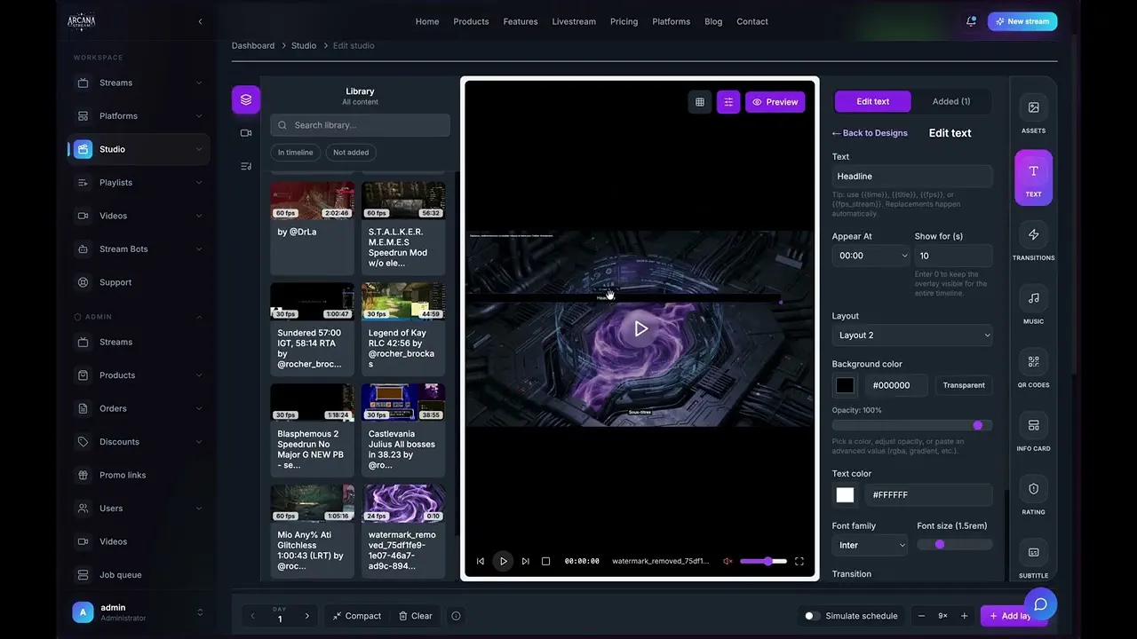Arcana Stream gallery image