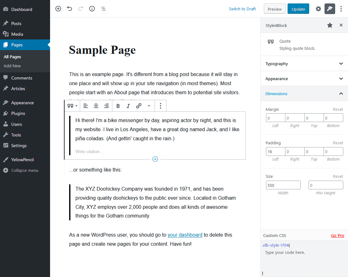 CSS Editor for Gutenberg Blocks gallery image