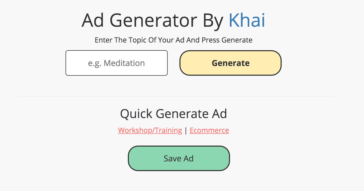 FB Ad Generator gallery image
