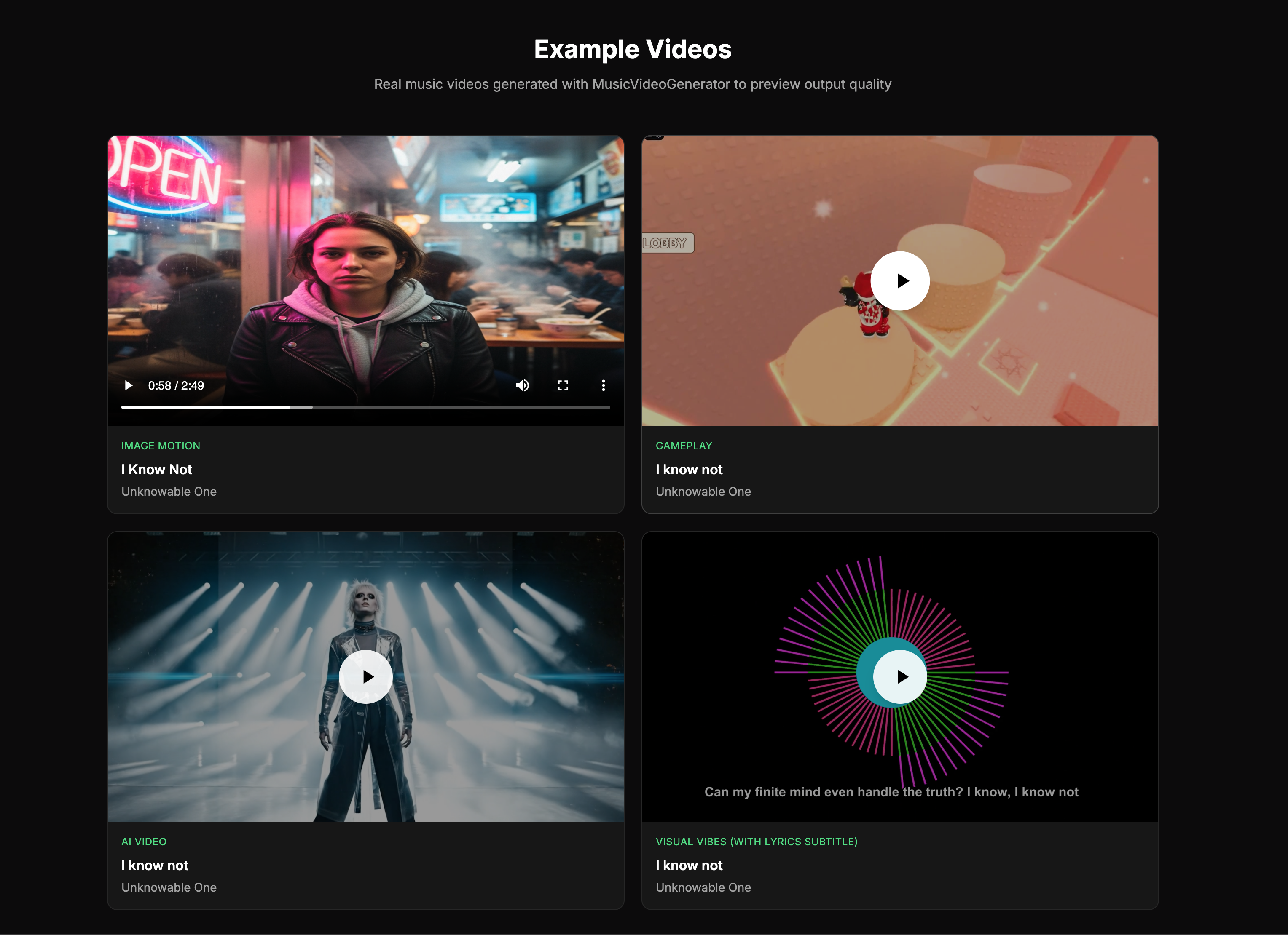 Music Video Generator gallery image