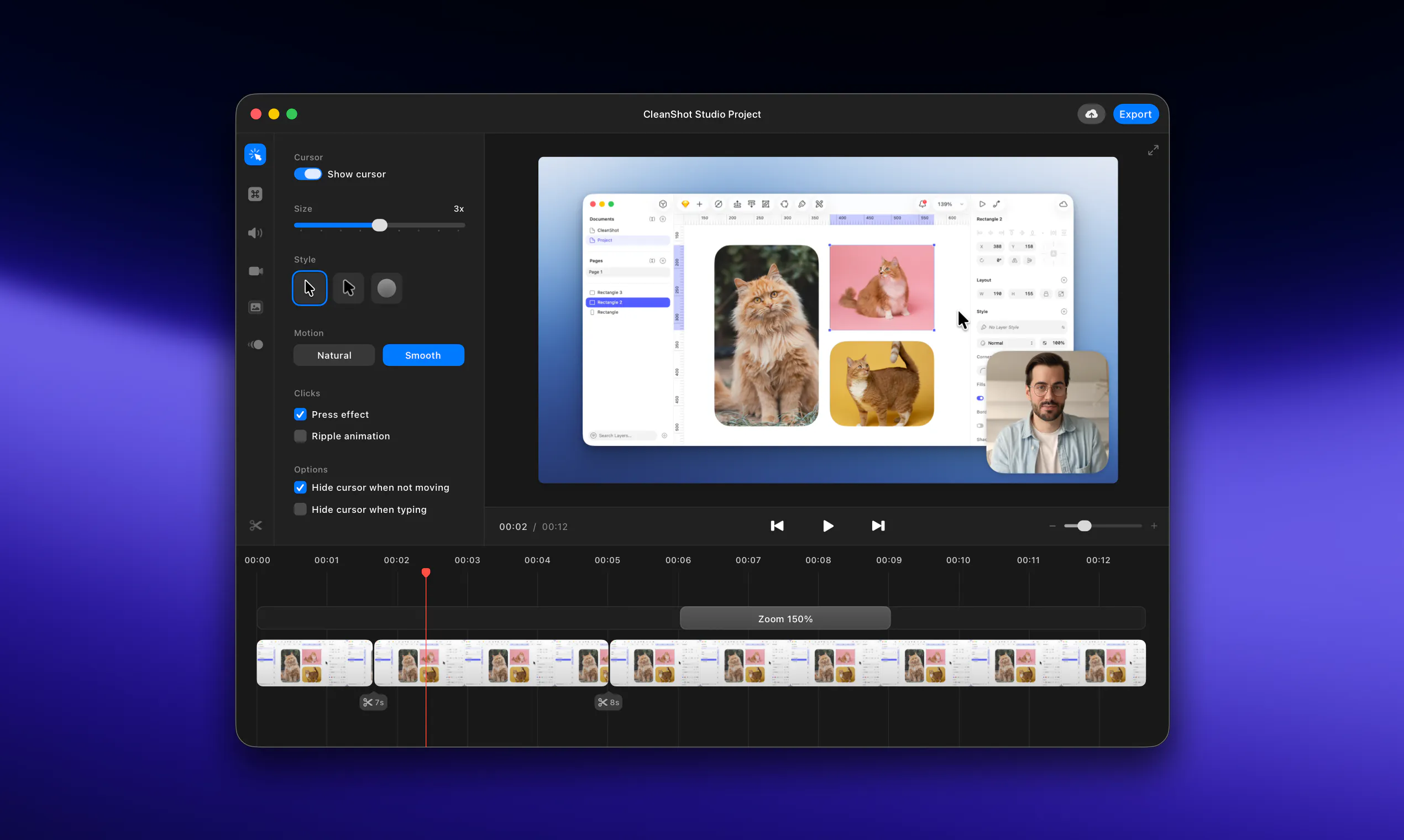 CleanShot 5.0 with Studio Mode gallery image