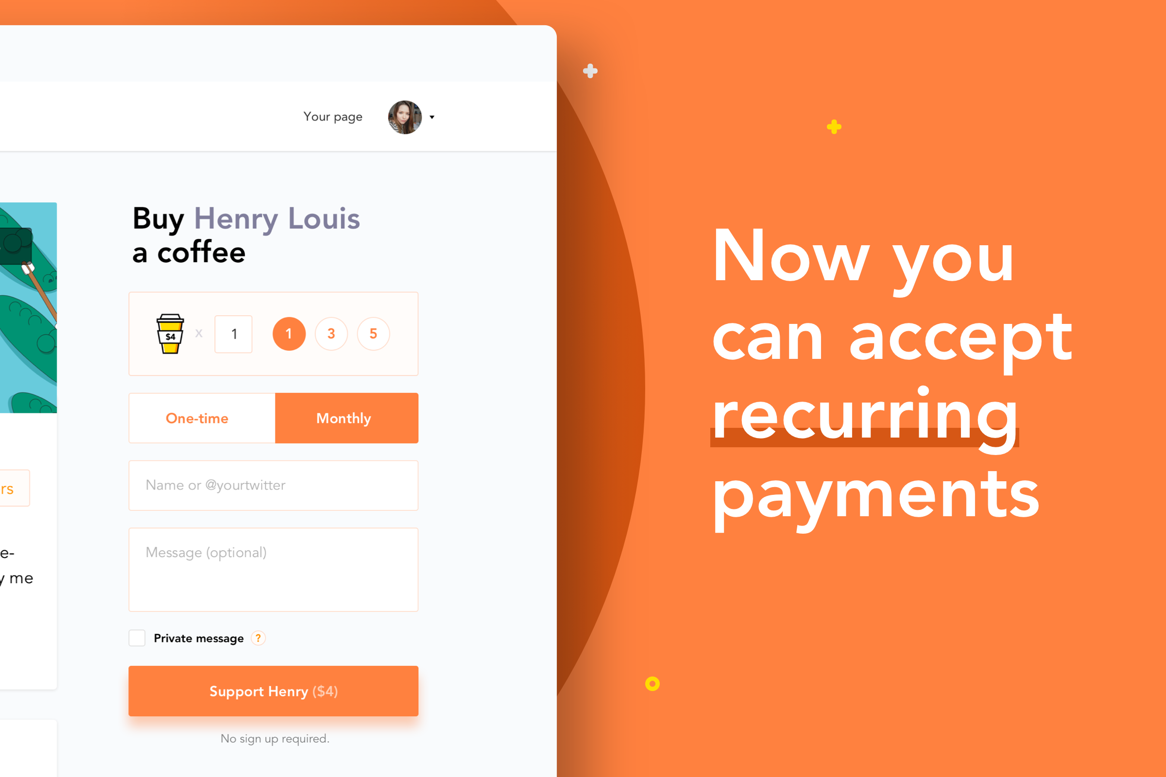 Buy Me a Coffee 2.0 Give your audience a way to thank you 🙌 Product