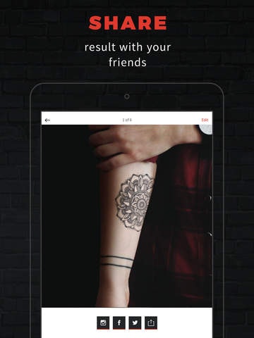 App for virtual tatoos in Augmented reality gallery image