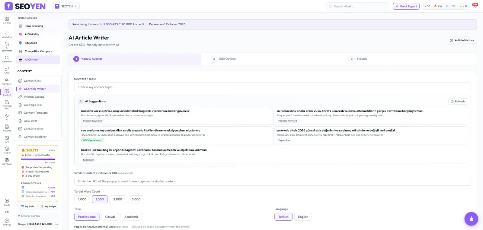 SEOYEN — Türkiye'nin SEO Platformu screenshot 9