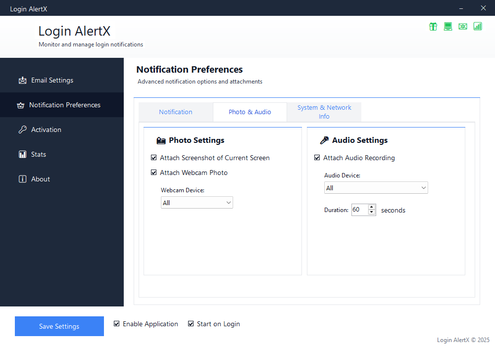 ログインalertx - Windows PCのリアルタイムログイン通知メディア4