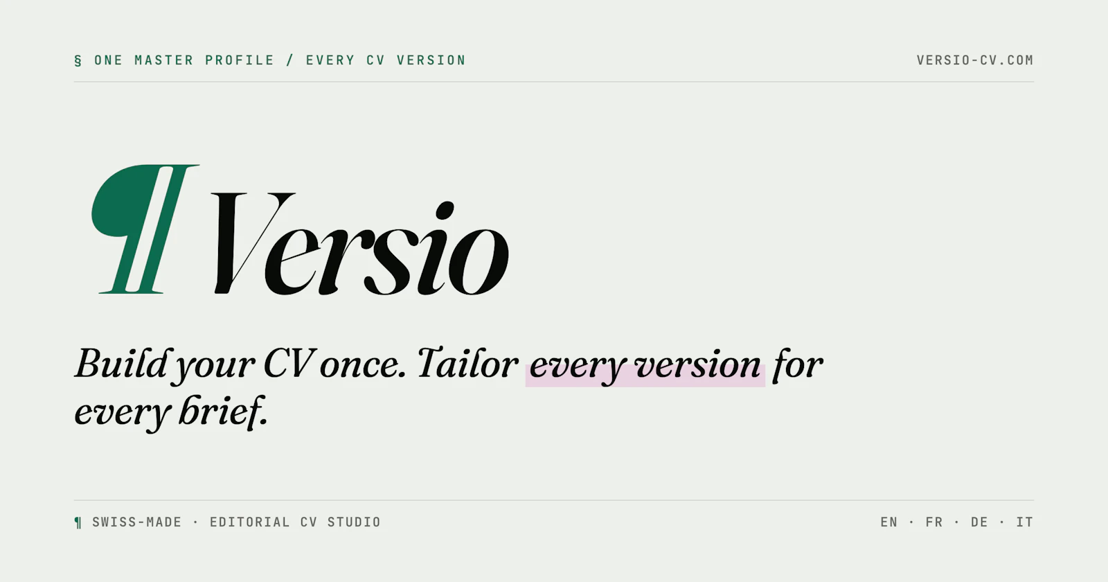 Versio CV App screenshot 1