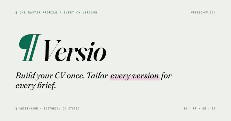 Versio CV App screenshot 1