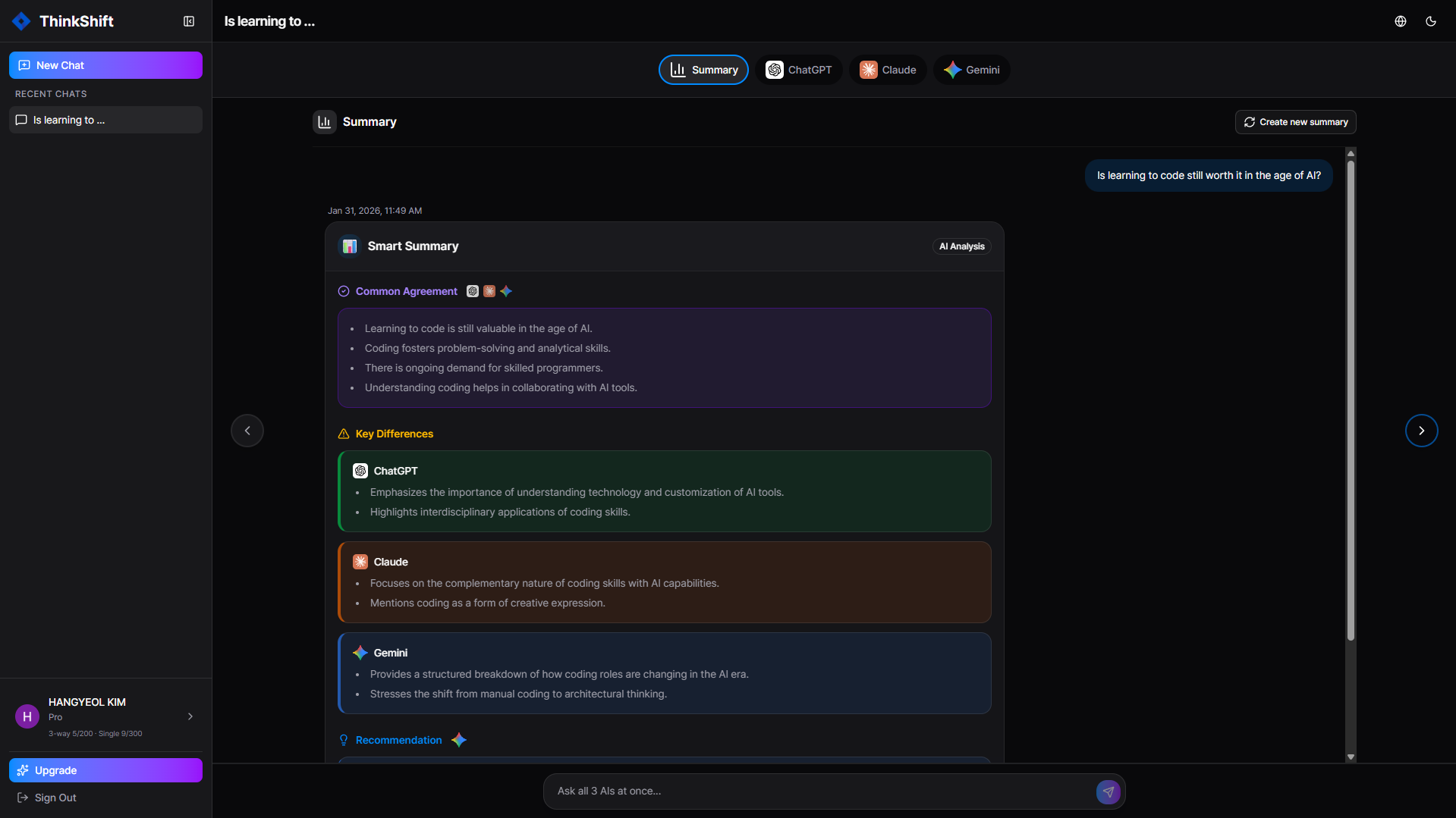 ThinkShift - Screenshot 2 showing product features and functionality