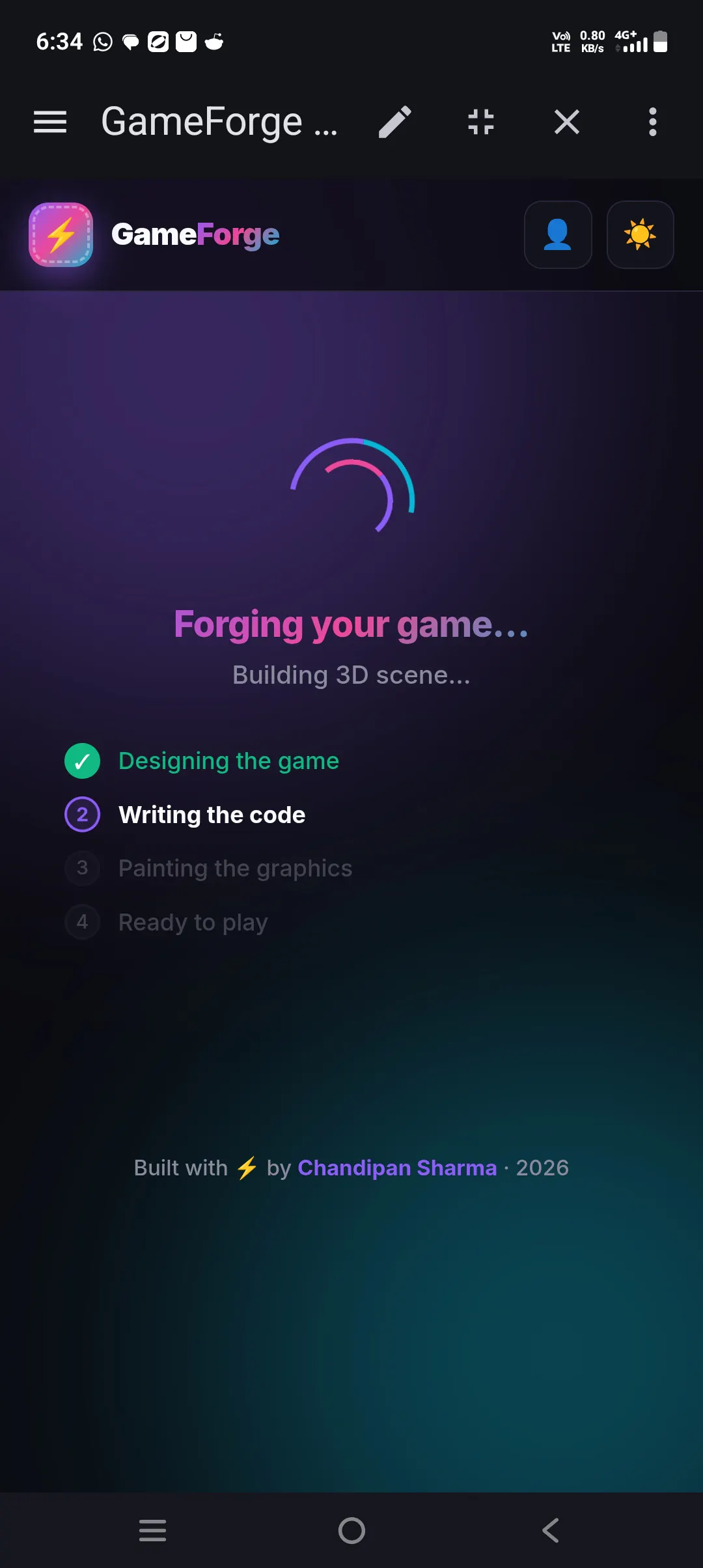 GameForge — Describe. Play. Create. gallery image