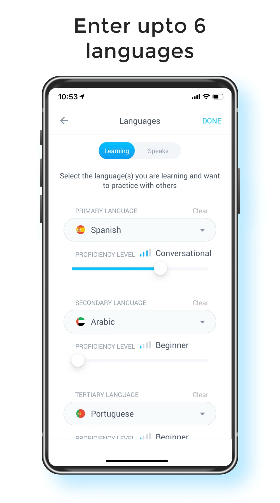 Idyoma: Lokalsprachaustausch - Lerne Sprachen zusammen auf iOS und Android Medien 6