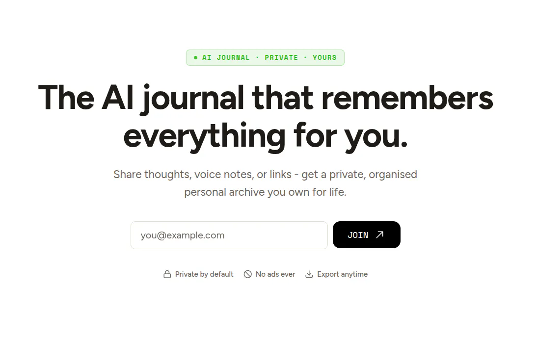 Your Journal with AI Memory screenshot 1