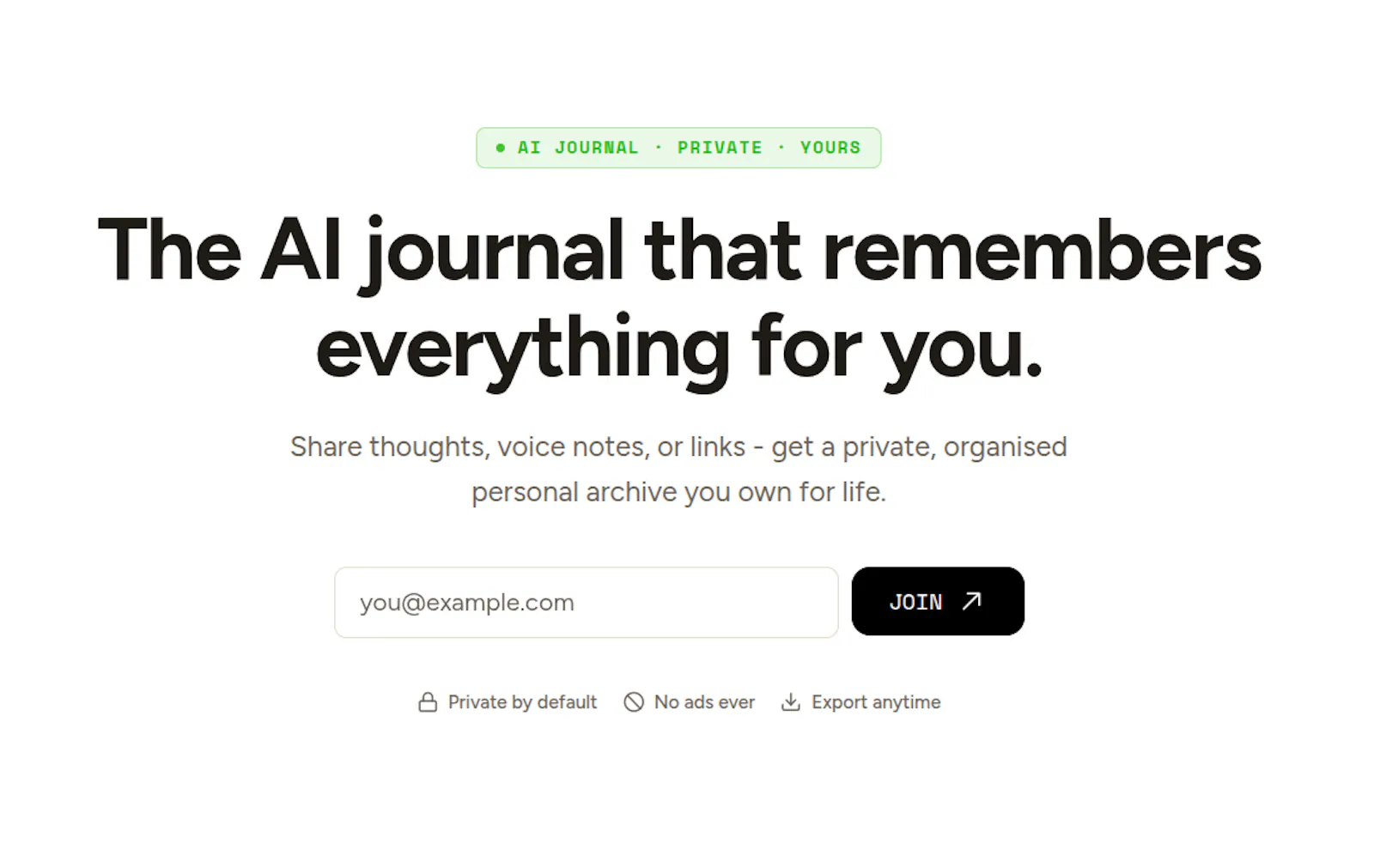 Your Journal with AI Memory screenshot 1