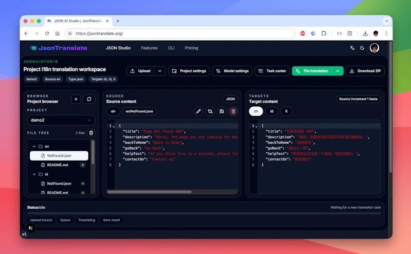 JsonTranslate screenshot 1