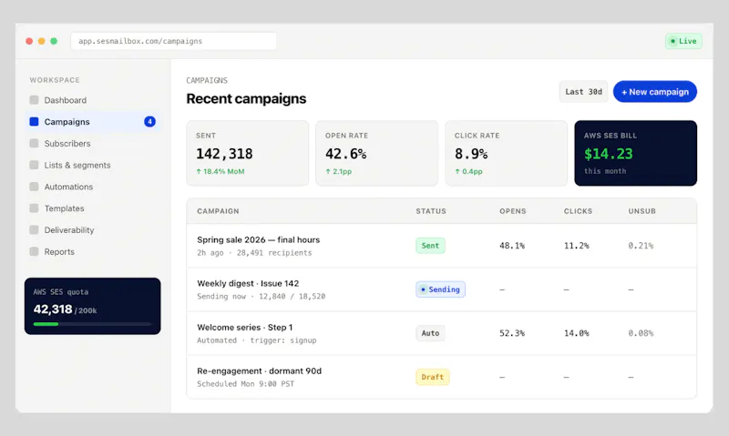 SES Mailbox screenshot 4