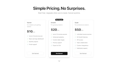 IndieMetrics - Centralized Earnings Hub gallery image