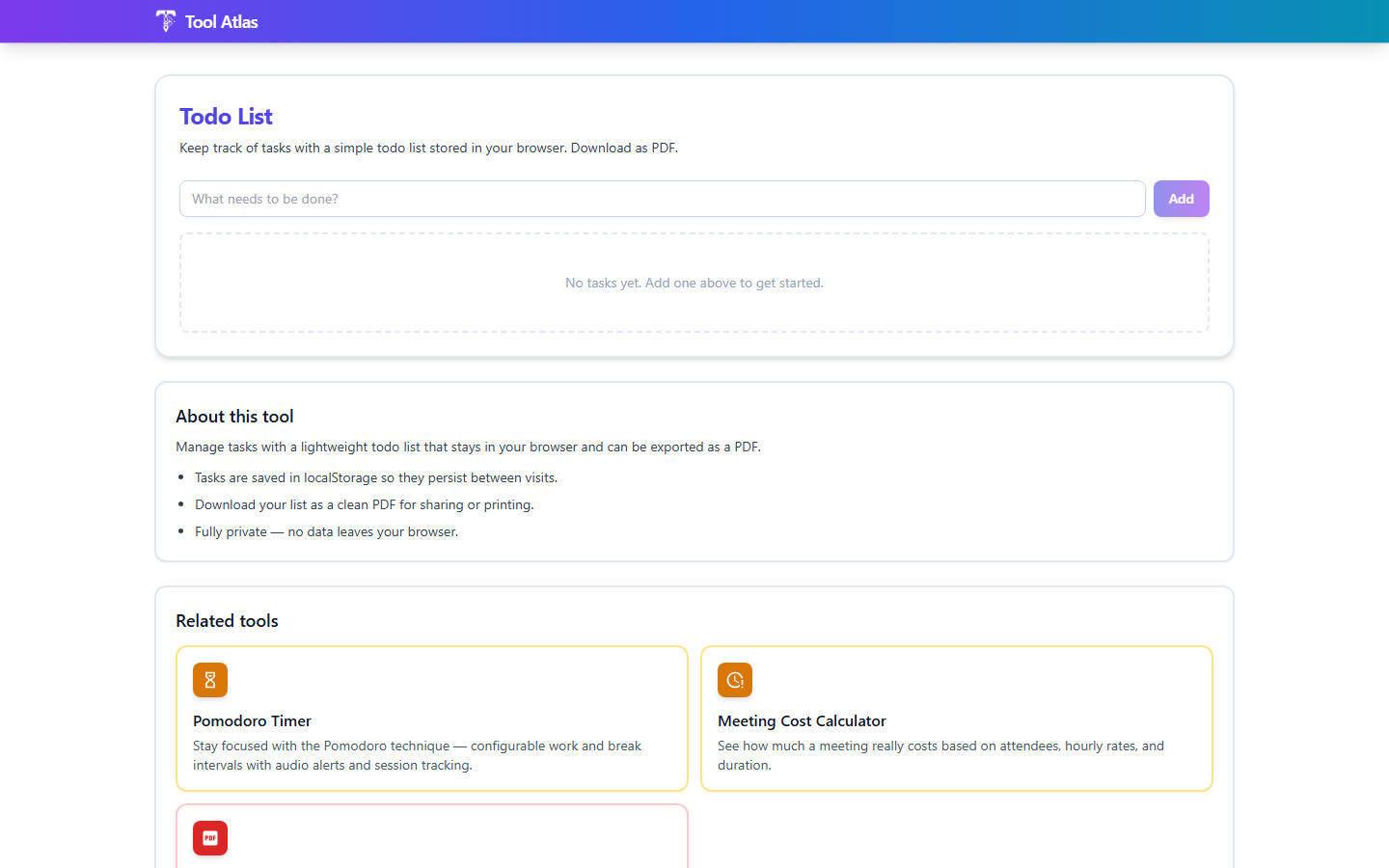 Tool Atlas: Free Online Toolbox gallery image