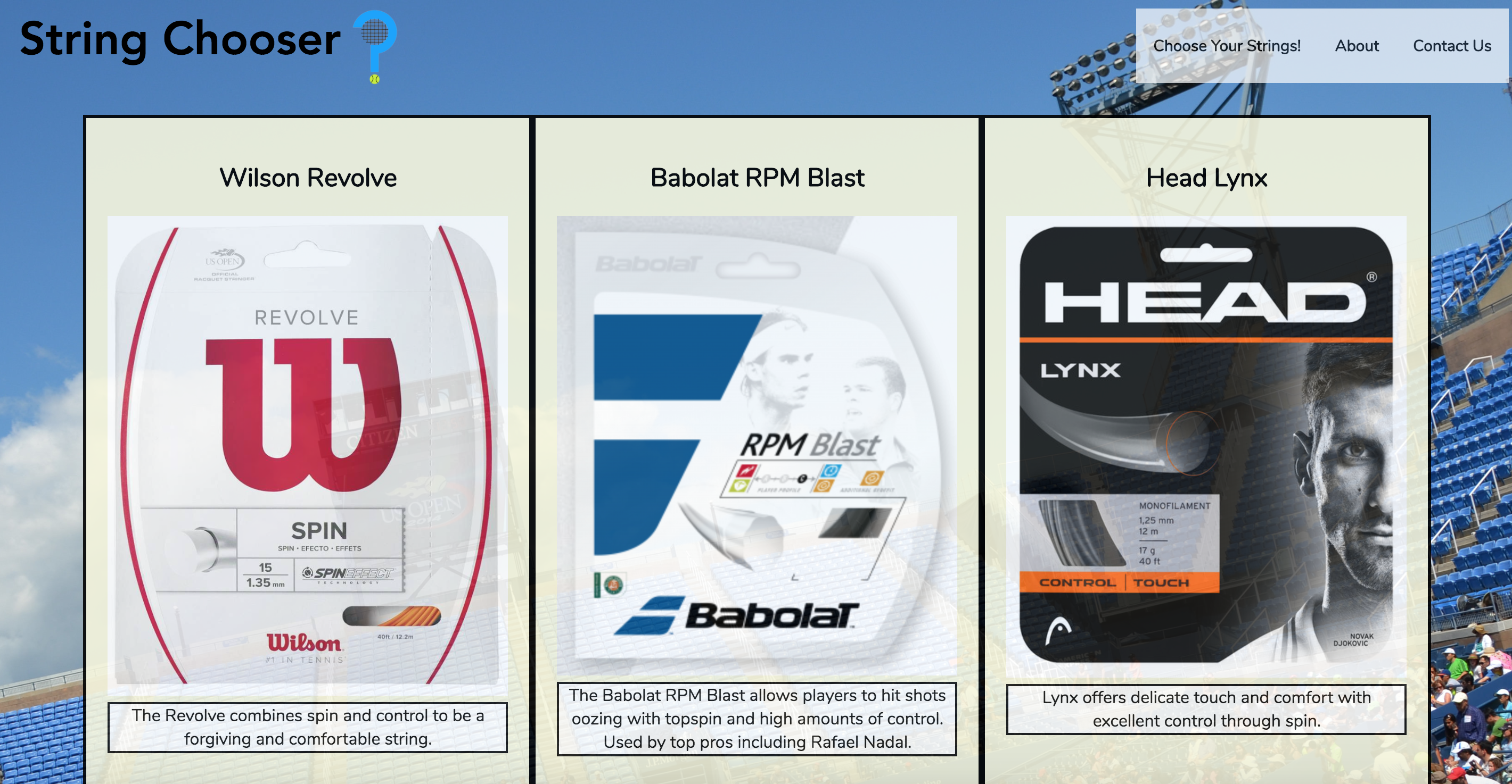 Tennis String Chooser gallery image