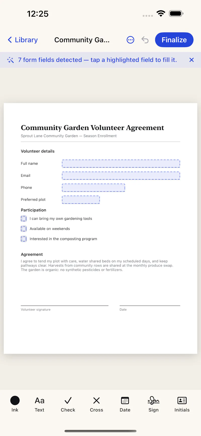 FormSign - Fill & Sign PDF screenshot 1