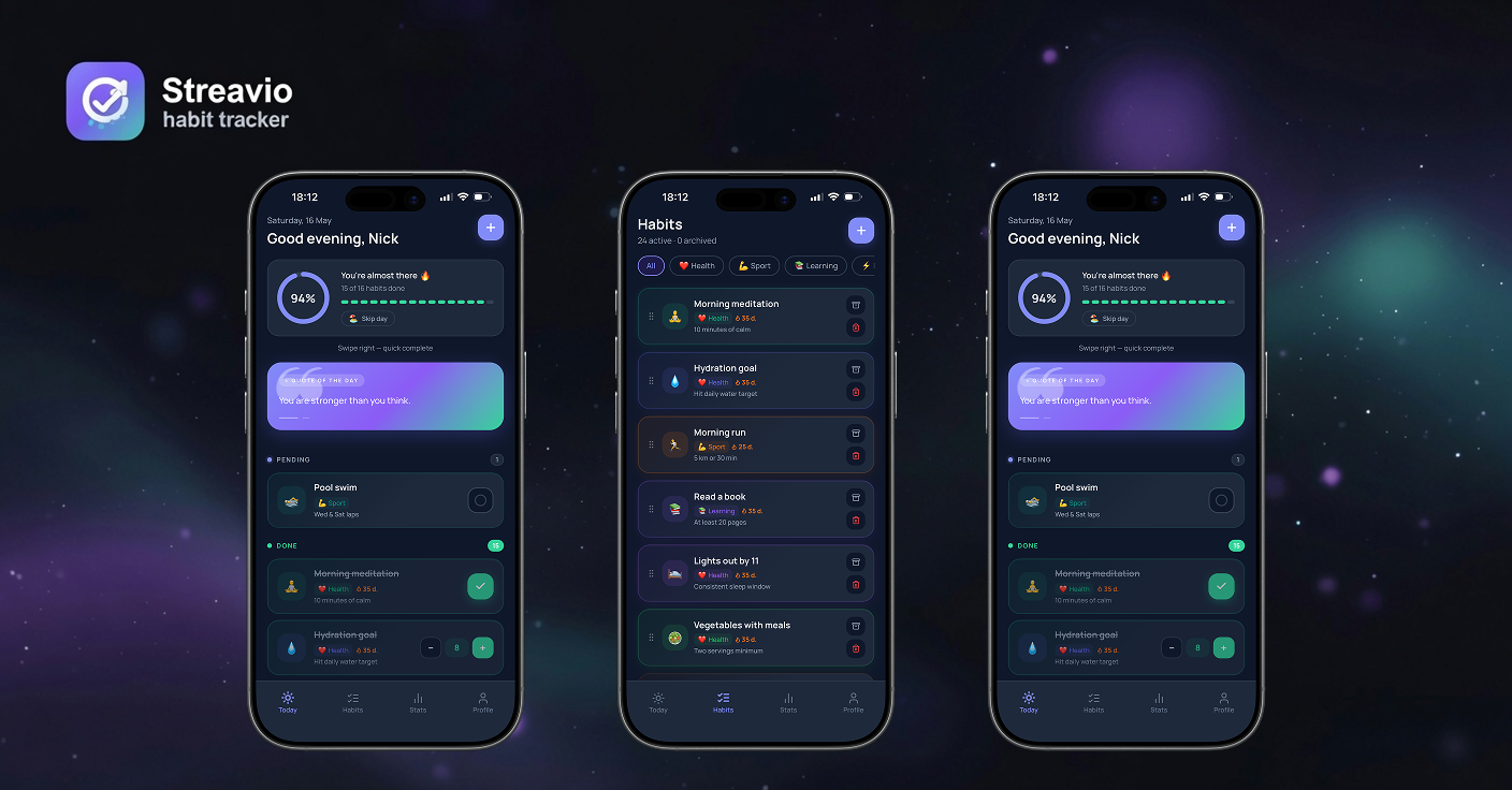 Streavio — Habit Tracker gallery image