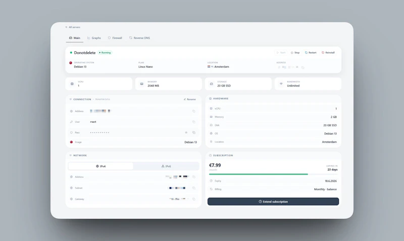 Tenma Cloud - VPS  screenshot 5