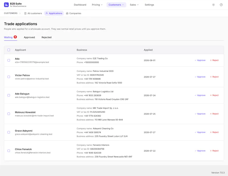 Softminal B2B Suite for WooCommerce screenshot 9