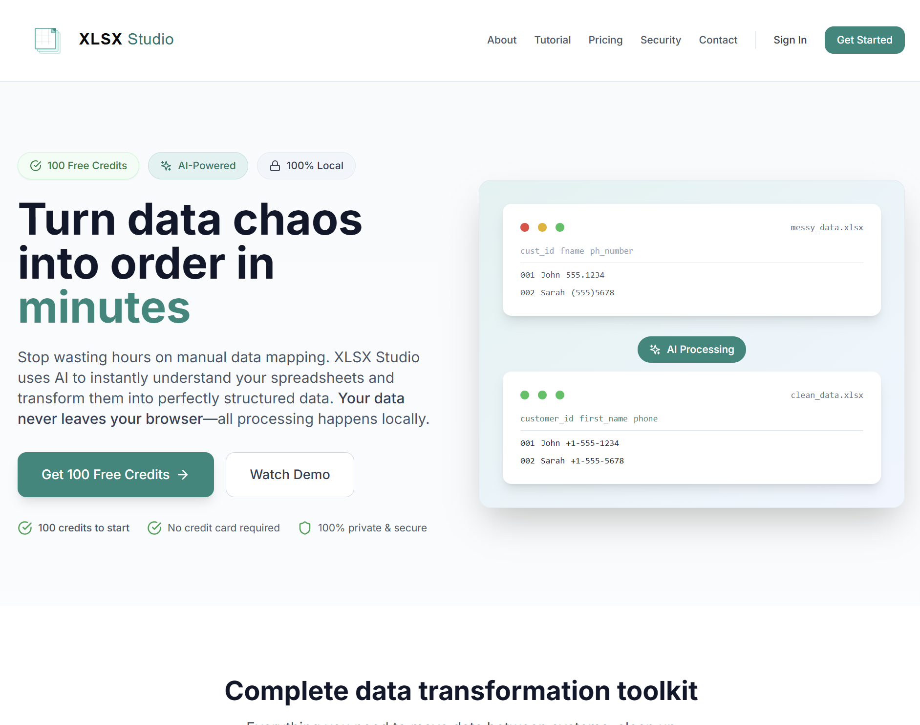 XLSX Studio - Main product screenshot demonstrating key features and user interface