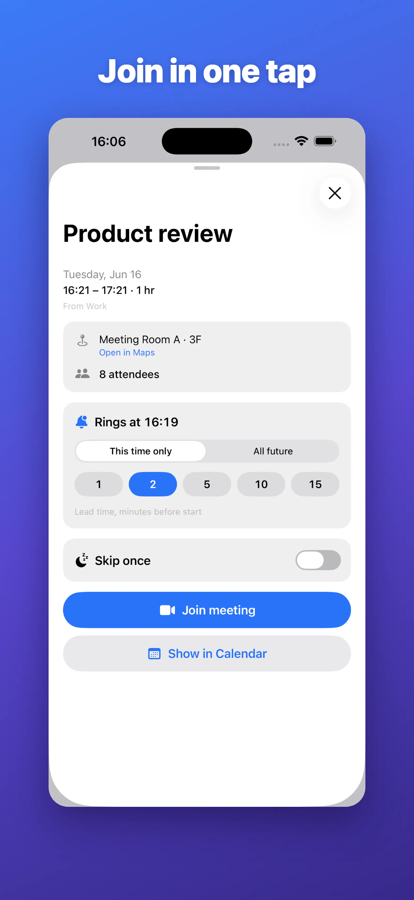 MeetAlarm screenshot 3