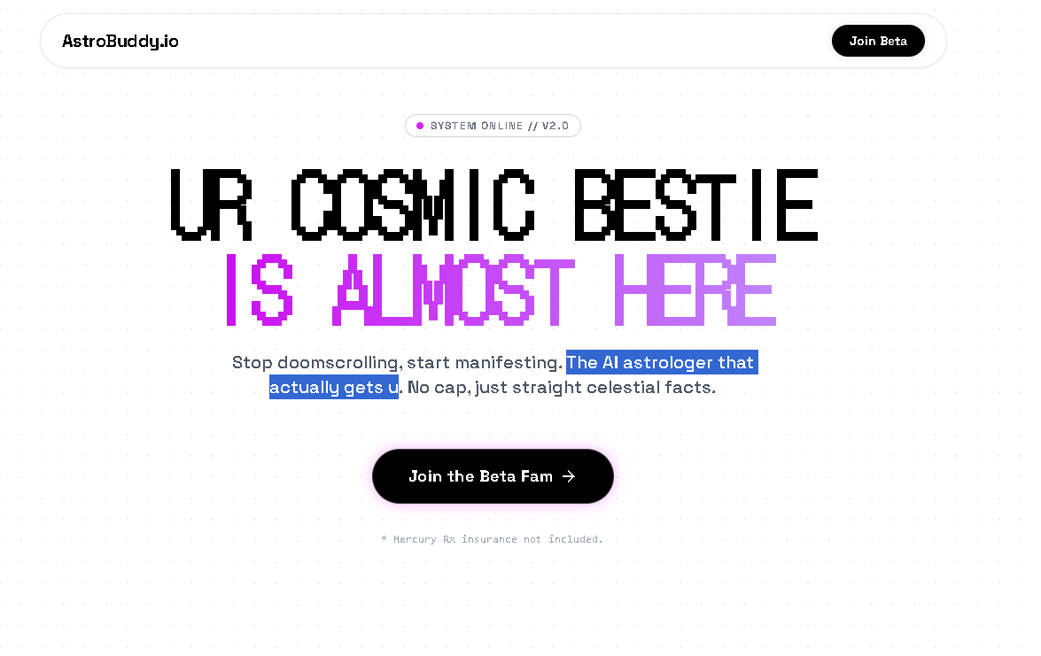 astrobuddy.io - Main product screenshot demonstrating key features and user interface