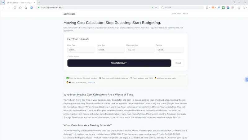 MoveWise screenshot 1