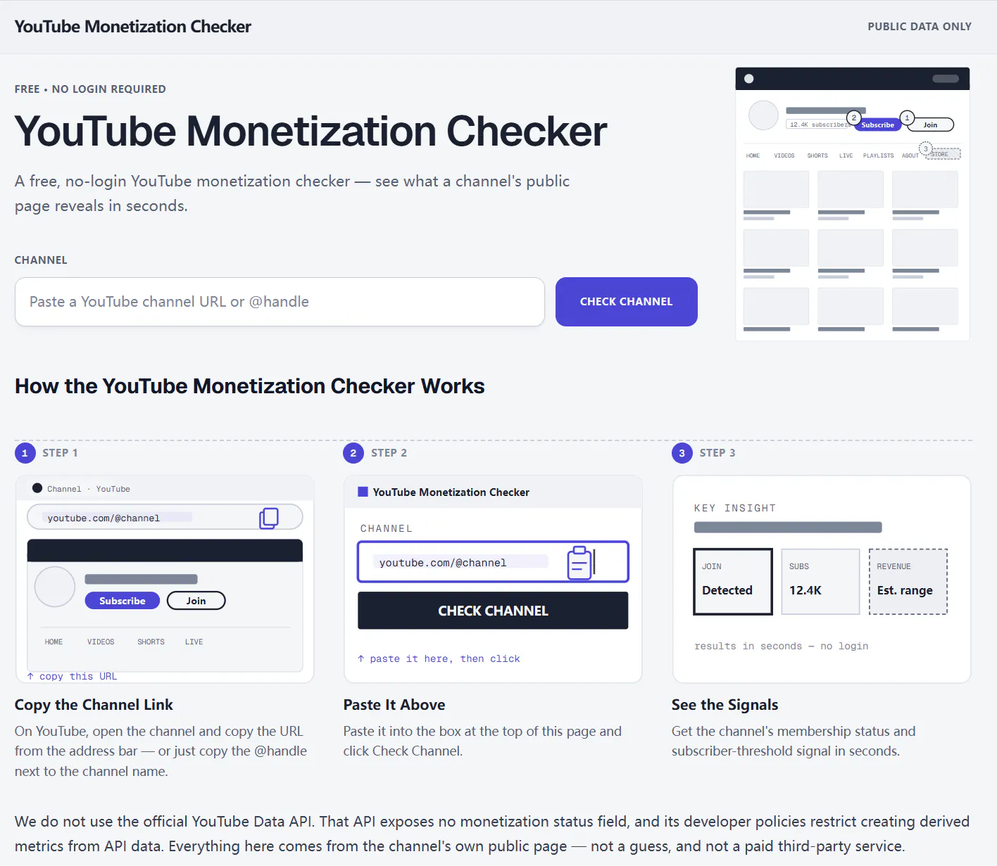 YouTube Monetization Checker gallery image