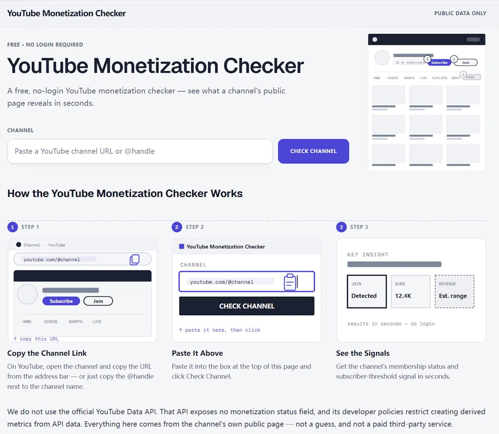 YouTube Monetization Checker screenshot 1