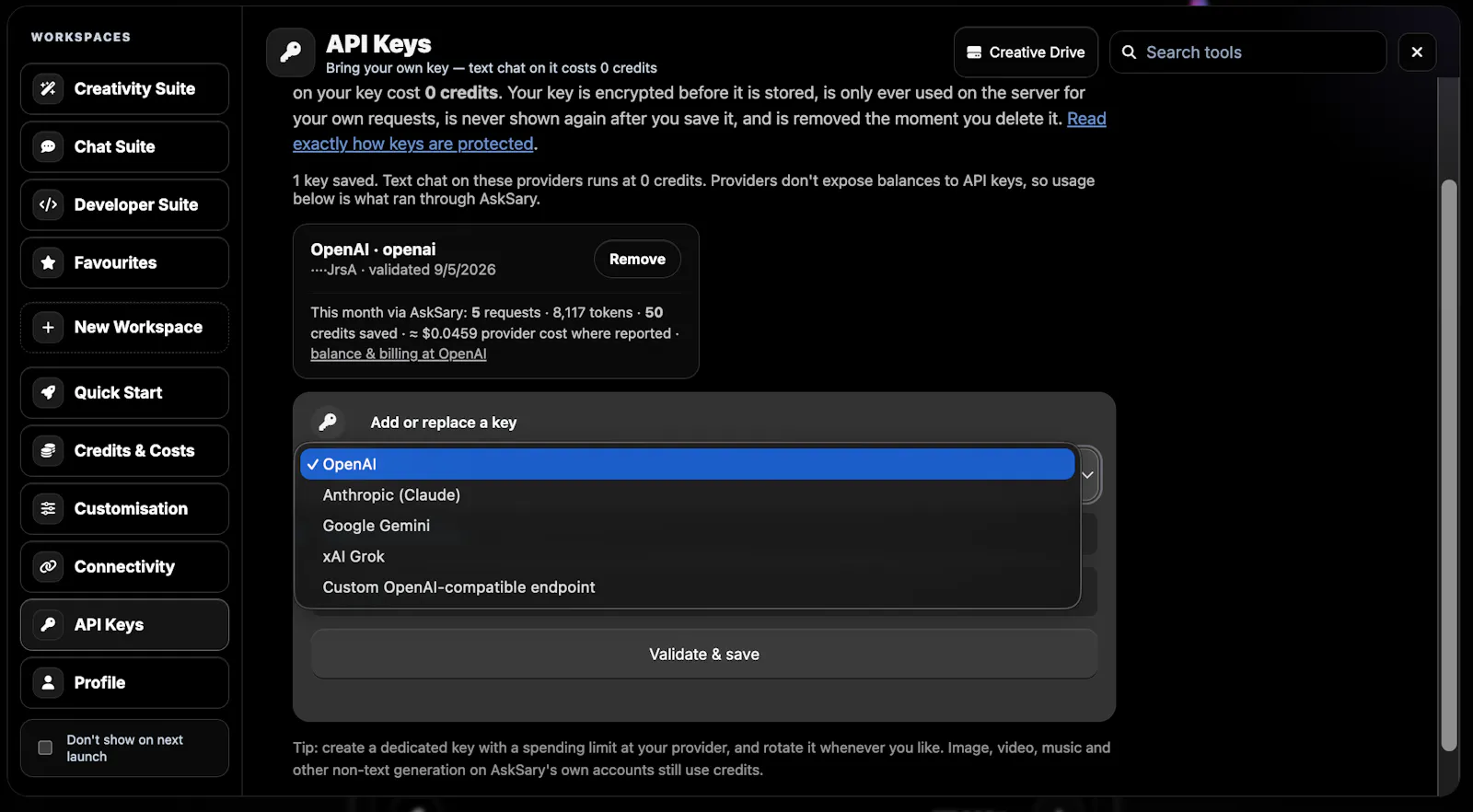 AskSary - BYOK-supported AI Studio screenshot 25